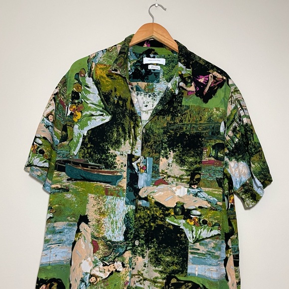Urban Outfitters Art Motif Short Sleeve Button Down Shirt - Picture 2 of 7